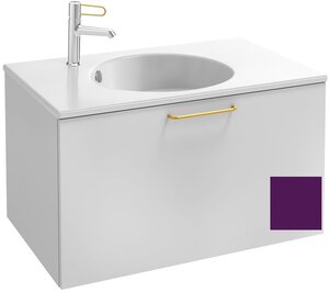 Изображение товара Тумба под раковину Jacob Delafon Odeon Rive Gauche 70 см, EB2511-RX-F26, цвет сливовый глянцевый, ручки на выбор