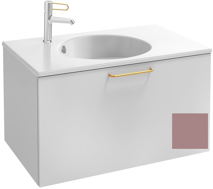 Изображение товара Тумба под раковину Jacob Delafon Odeon Rive Gauche 70 см, нежно-розовый глянец