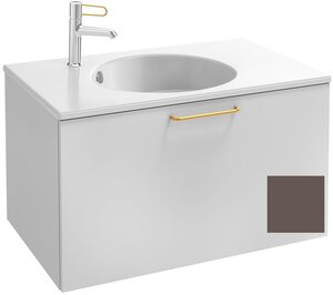 Изображение товара Тумба под раковину Jacob Delafon Odeon Rive Gauche 70 см, EB2511-RX-G80, цвет светло-коричневый глянцевый, ручки на выбор