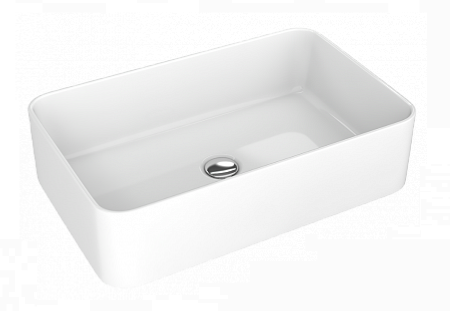 Изображение товара Раковина Kirovit Олимпия 56 накладная белая из керамики угловая 55.5х35 см