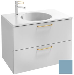 Изображение товара Тумба под раковину Jacob Delafon Odeon Rive Gauche 70 см, EB2521-RX-M43, цвет аквамарин матовый, ручки на выбор