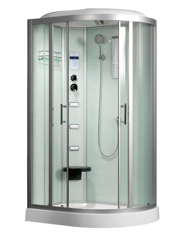 Изображение товара Душевая кабина Frank F610R-1 120x80 см с гидромассажем, крышей и FM радио Изображение товара Душевая кабина Frank F610R-1 120x80 см с гидромассажем, крышей и FM радио