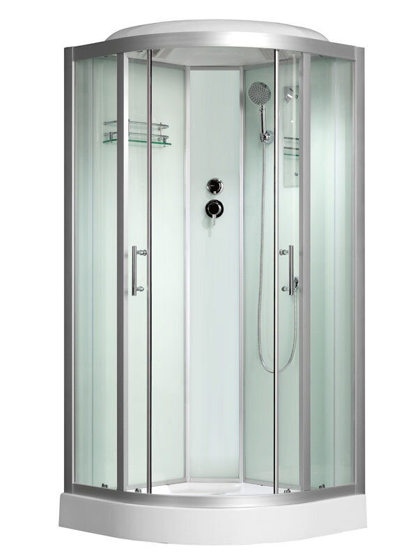 Изображение товара Душевая кабина Frank F302 120x120 см с раздвижными дверями и крышей