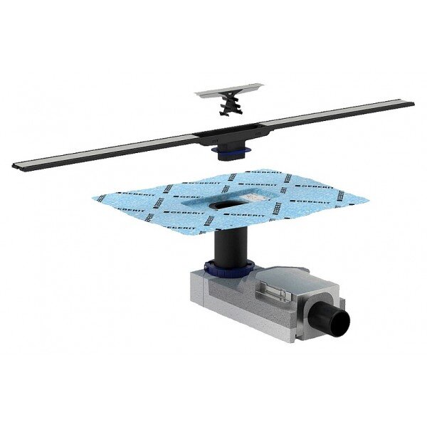 Изображение товара Дренажный канал для душа Geberit CleanLine 20 длина 90 см хром/черный