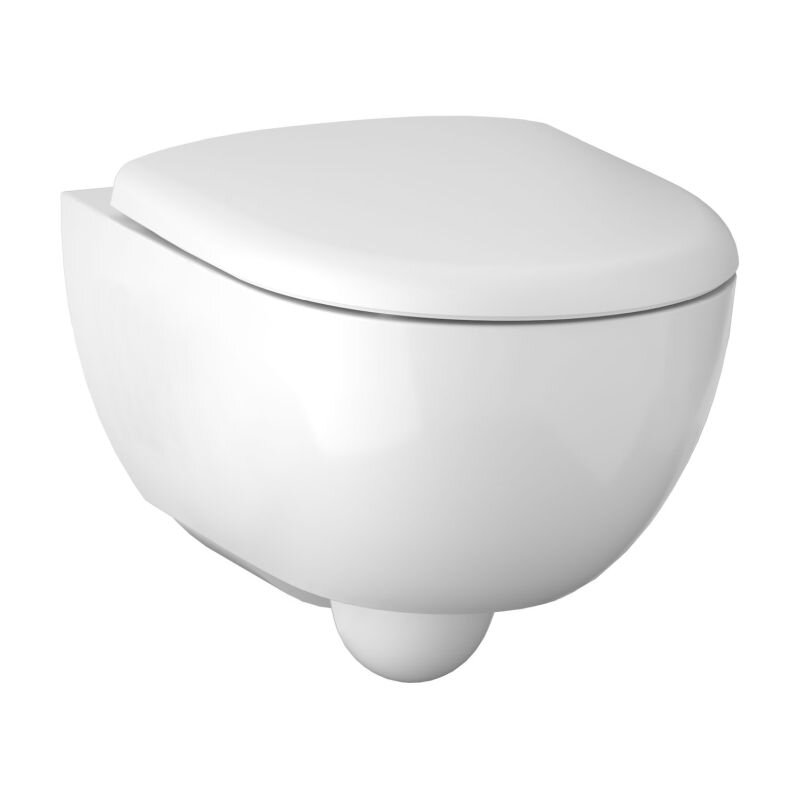 Изображение товара Подвесной унитаз Geberit Renova Compact безободковый с микролифтом и сливом горизонтальный