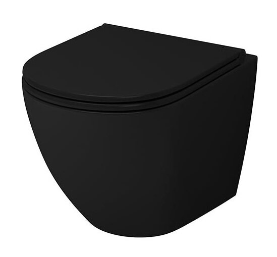 Изображение товара Подвесной унитаз Grossman GR-4455BMS черный матовый безободковый с Soft-Close