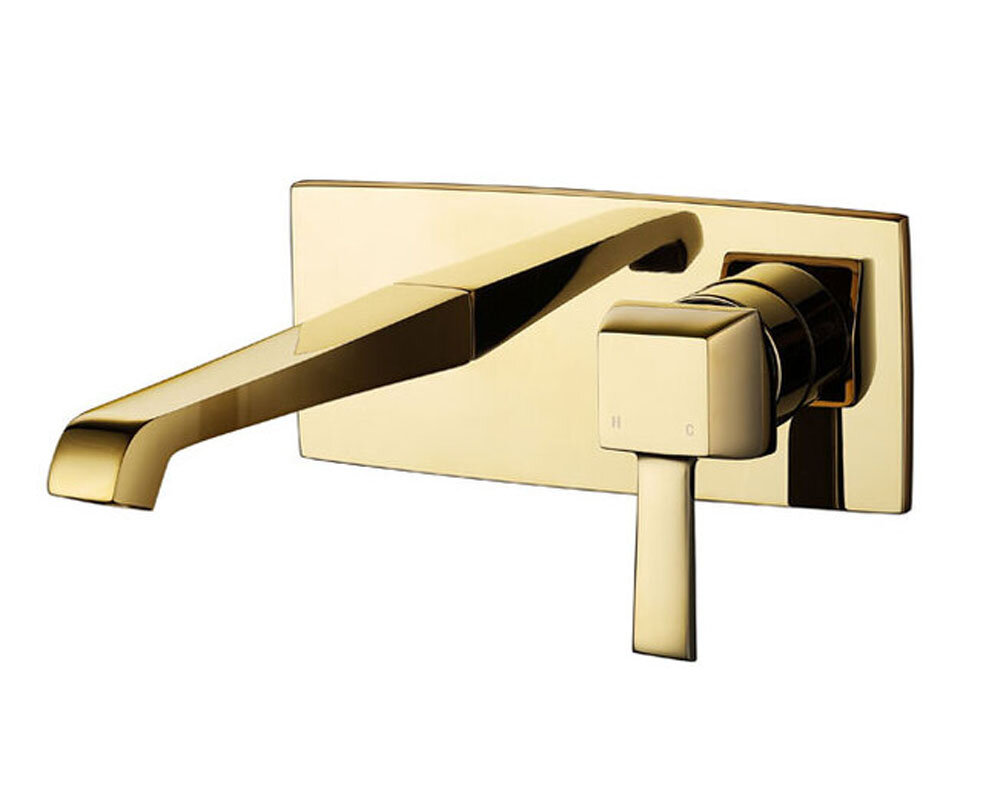 Изображение товара Смеситель для раковины Caprigo Diamante 50-027-oro, золото, скрытый монтаж