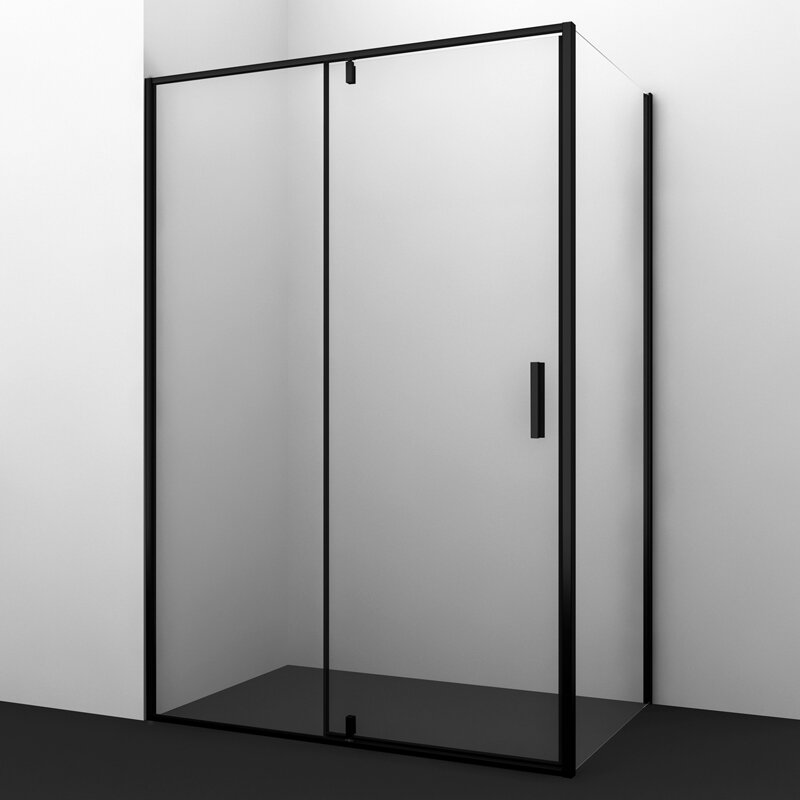 Изображение товара Душевой уголок WasserKRAFT Elbe 74P20 90х80 см черный стекло прозрачное