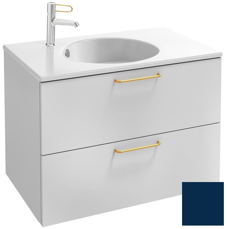 Изображение товара Тумба под раковину Jacob Delafon Odeon Rive Gauche 70 см, морской синий сатин