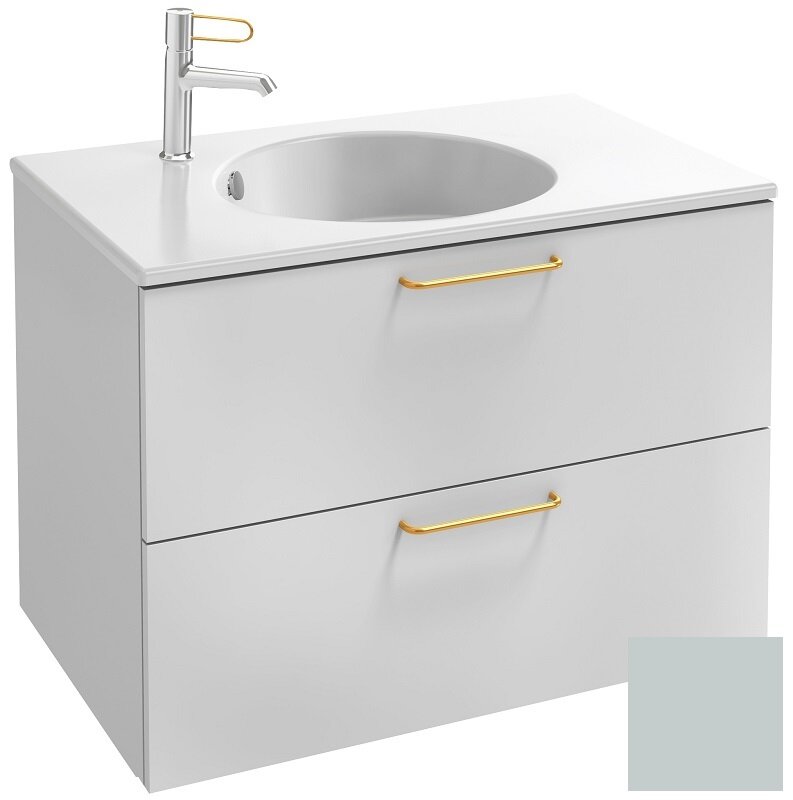 Изображение товара Тумба под раковину Jacob Delafon Odeon Rive Gauche 70 см голубой шторм матовая