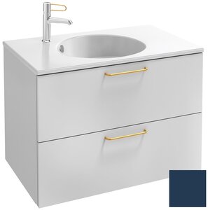 Изображение товара Тумба под раковину Jacob Delafon Odeon Rive Gauche 70 см, EB2521-RX-M67, цвет тёмно-синий матовый, ручки на выбор