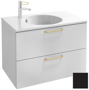 Изображение товара Тумба под раковину Jacob Delafon Odeon Rive Gauche 70 см, EB2521-RX-M61, цвет чёрный матовый, ручки на выбор