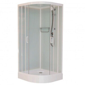 Изображение товара Душевая кабина Frank F420 White, 120 х 120 см, низкий поддон, стекла прозрачные, профиль белый, 420420