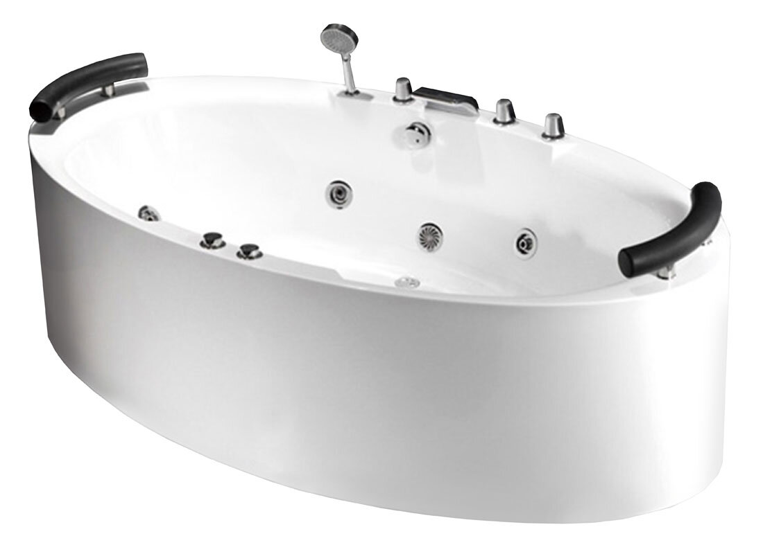 Изображение товара Гидромассажная ванна Frank F163 овальная 200x110 см, гидромассаж, белая, Германия