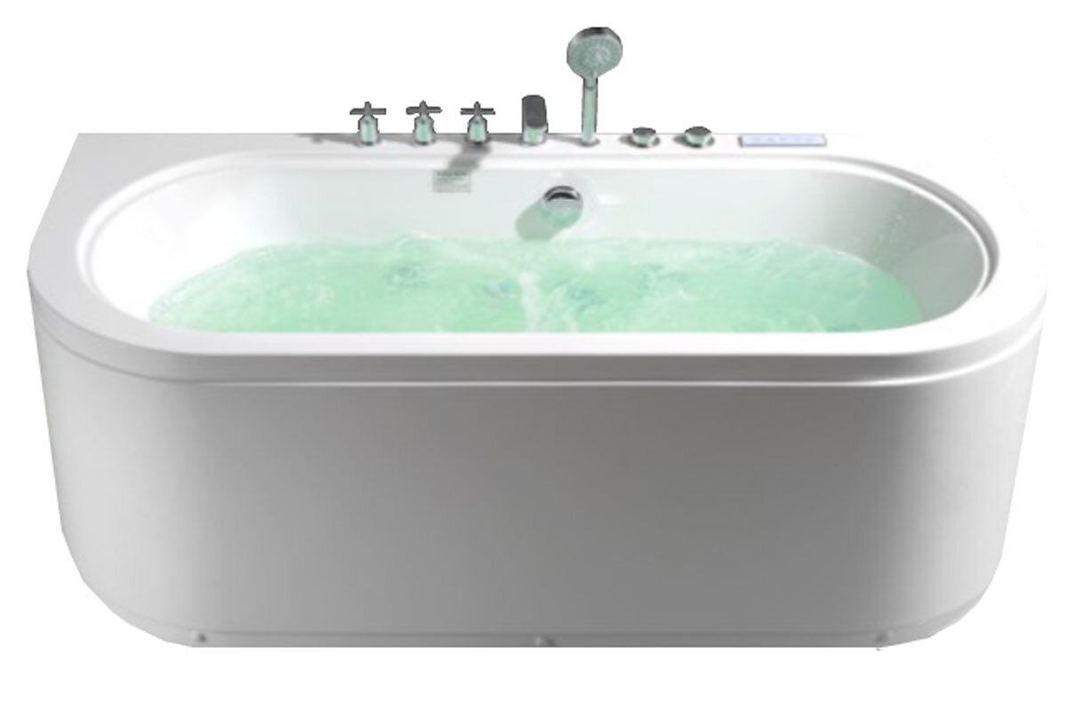 Изображение товара Гидромассажная ванна Frank F160 пристенная 170x80 см с хромотерапией и системой дезинфекции
