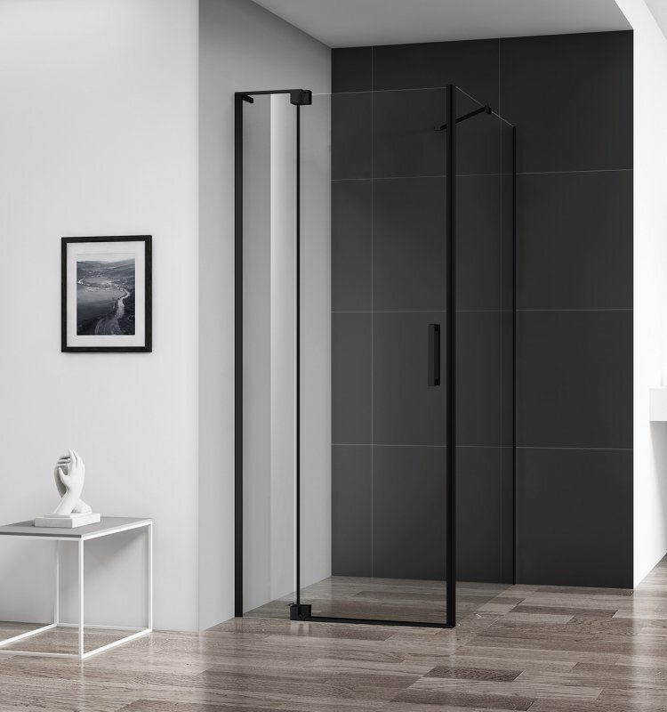 Изображение товара Душевой уголок Cezares Slider SLIDER-AH-1-90-70/80-C-NERO, 90 x 70/80 x 195 см, стекло прозрачное, профиль черный Изображение товара Душевой уголок Cezares Slider SLIDER-AH-1-90-70/80-C-NERO, 90 x 70/80 x 195 см, стекло прозрачное, профиль черный
