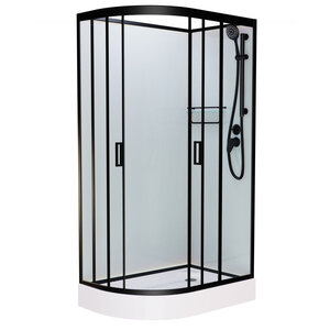 Изображение товара Душевая кабина Frank F412L/R Black 120x80 см без крыши