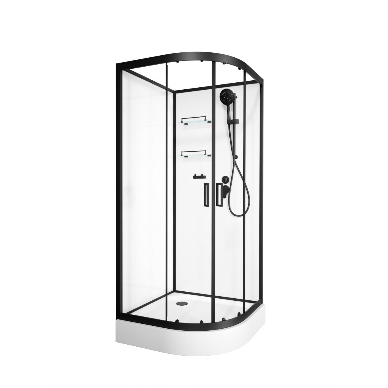 Изображение товара Душевая кабина Frank F420 Black без крыши 120x120 см