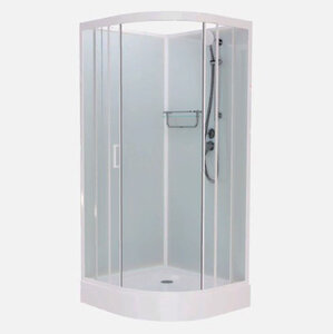 Изображение товара Душевая кабина Frank F420 White без крыши, 120 x 120 см, низкий поддон, стекла прозрачные, профиль белый, 420020
