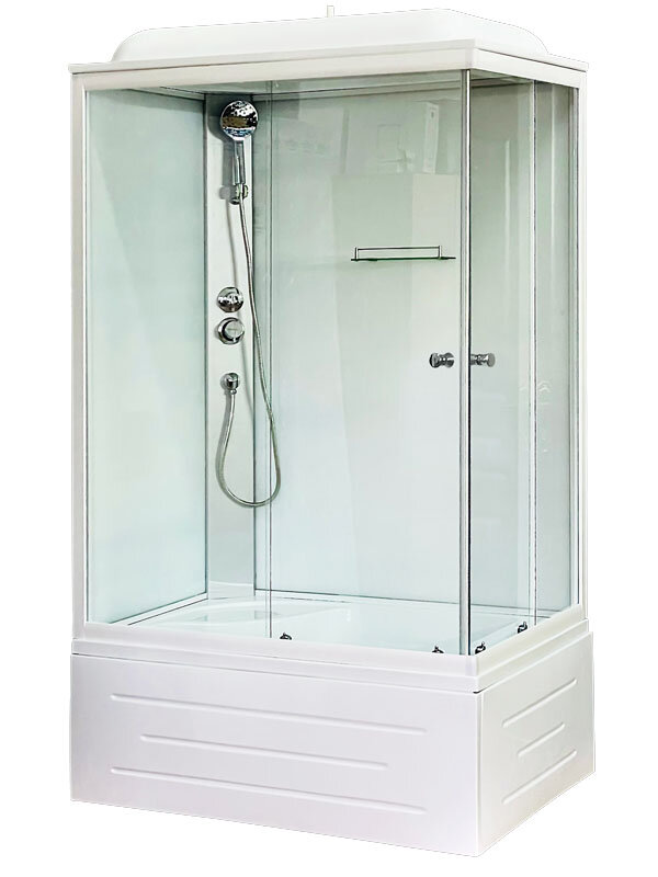 Изображение товара Душевая кабина Royal Bath BP RB8120BP5-WT 120 x 80 см, стекло прозрачное, профиль белый Изображение товара Душевая кабина Royal Bath BP RB8120BP5-WT 120 x 80 см, стекло прозрачное, профиль белый