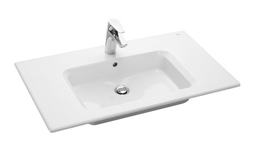 Изображение товара Раковина Roca The Gap 80 см фарфор угловая с переливом белая