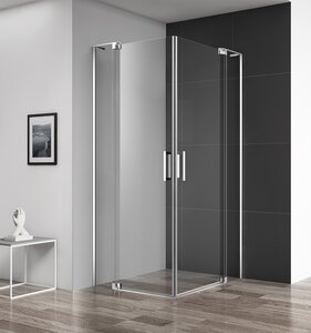 Изображение товара Душевой уголок Cezares Slider SLIDER-AH-2-70/80-100/110-C-Cr, 70/80 x 100/110 x 195 см, стекло прозрачное, профиль хром