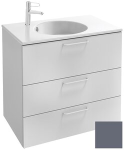 Изображение товара Тумба под раковину Jacob Delafon Odeon Rive Gauche 70 см, EB2531-RX-G1F, цвет насыщенный серый глянцевый, ручки на выбор