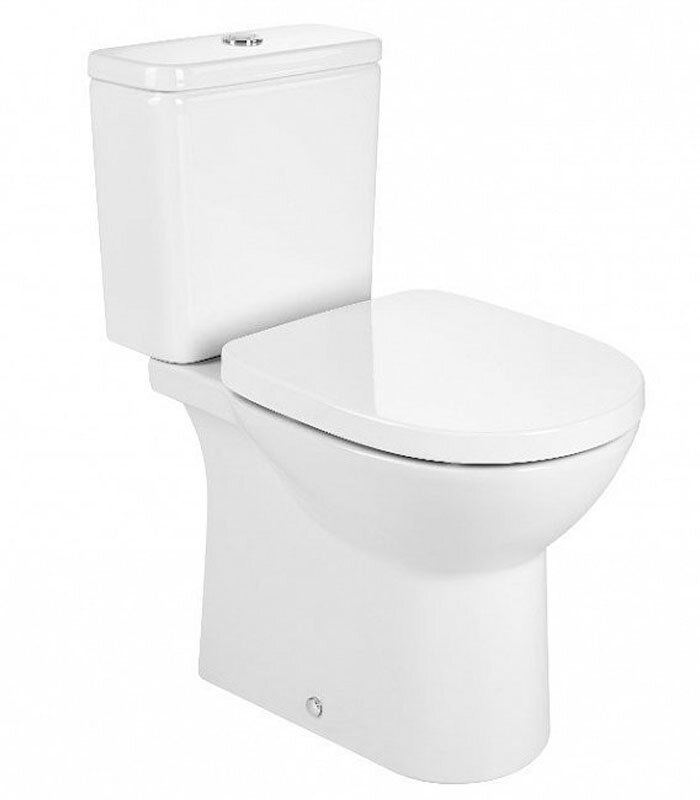 Изображение товара Напольный безободковый унитаз Roca Debba Round 34299Y белый, антик бактериальное покрытие