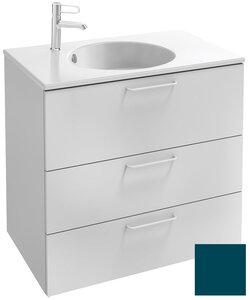Изображение товара Тумба под раковину Jacob Delafon Odeon Rive Gauche 70 см, EB2531-RX-G1M, цвет сине-зелёный глянцевый, ручки на выбор