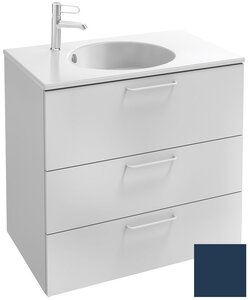 Изображение товара Тумба под раковину Jacob Delafon Odeon Rive Gauche 70 см, EB2531-RX-S06, цвет тёмно-синий сатин, ручки на выбор