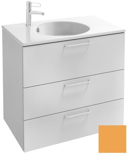 Изображение товара Тумба под раковину Jacob Delafon Odeon Rive Gauche 70 см, EB2531-RX-G1N, цвет императорский жёлтый глянцевый, ручки на выбор