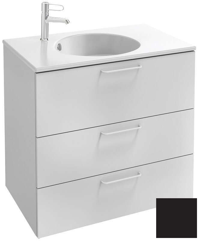 Изображение товара Тумба под раковину Jacob Delafon Odeon Rive Gauche 70 см черный глянцевый подвесная