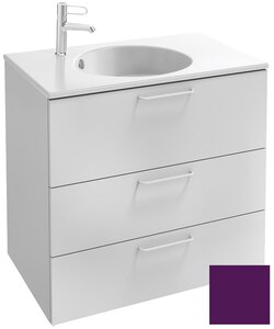 Изображение товара Тумба под раковину Jacob Delafon Odeon Rive Gauche 70 см, EB2531-RX-S20, цвет сливовый сатин, ручки на выбор