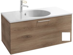 Изображение товара Тумба под раковину Jacob Delafon Odeon Rive Gauche 90 см, EB2513-RX-M49, цвет белый матовый, ручки на выбор