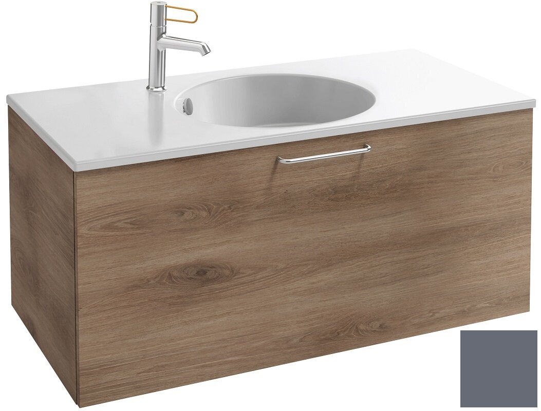 Изображение товара Тумба под раковину Jacob Delafon Odeon Rive Gauche 90 см, глянцевая серая, подвесная