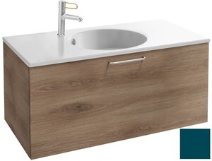 Изображение товара Тумба под раковину Jacob Delafon Odeon Rive Gauche 90 см сине-зеленый матовый
