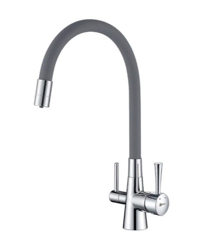 Изображение товара Смеситель Lemark Комфорт/Comfort LM3075C-Gray для кухонной мойки, с подключением к фильтру питьевой воды, хром/серый