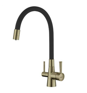 Изображение товара Смеситель Lemark Comfort LM3075B для кухонной мойки, с подключением к фильтру питьевой воды, бронза/черный