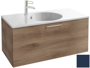 Изображение товара Тумба под раковину Jacob Delafon Odeon Rive Gauche 90 см, EB2513-RX-RX-M67, цвет тёмно-синий матовый, ручки на выбор