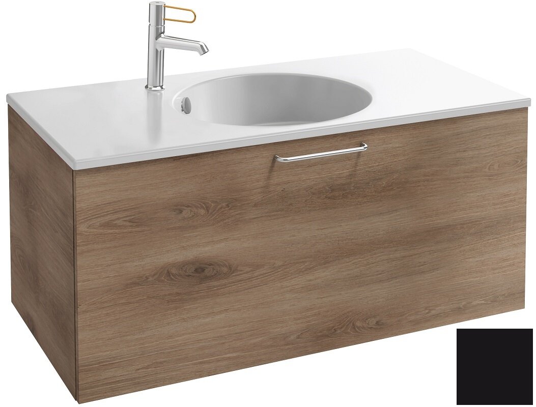 Изображение товара Тумба под раковину Jacob Delafon Odeon Rive Gauche 90 см черный сатин подвесная