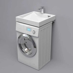 Изображение товара Раковина Altasan Lux UPP50LUXs над стиральной машиной 50 х 55 см