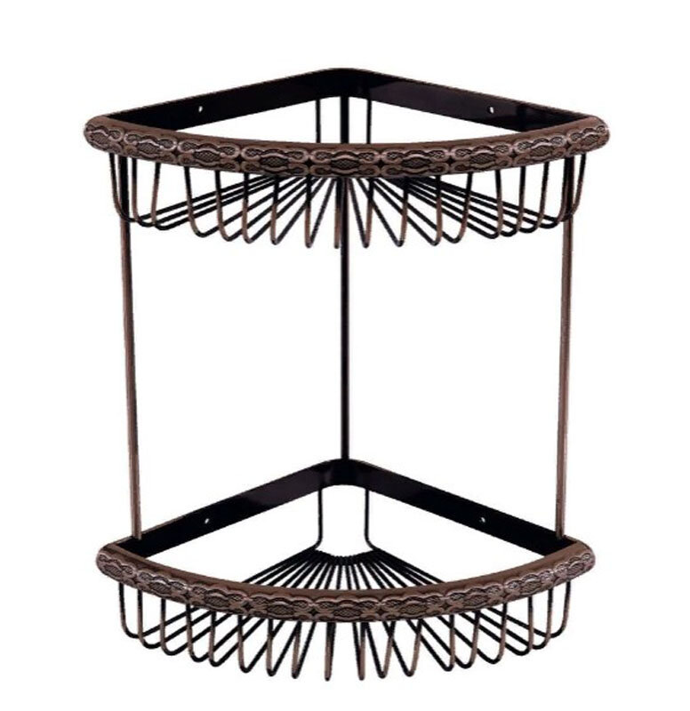 Изображение товара Полка угловая Lemark Jasmine LM6682ORB, 2-ярусная, черная бронза