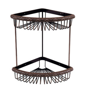 Изображение товара Полка угловая Lemark Jasmine LM6682ORB, 2-ярусная, черная бронза