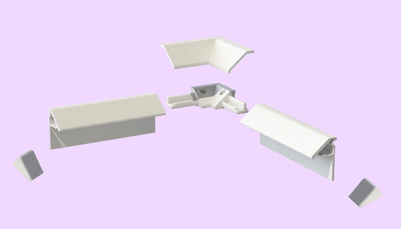 Изображение товара Бордюр Altasan KDP120 для душевого поддона белый 15х120 мм