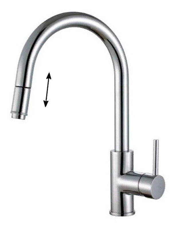 Изображение товара Смеситель для кухни Alveus Delos-P G81 Sat 1129023, сатинированная сталь