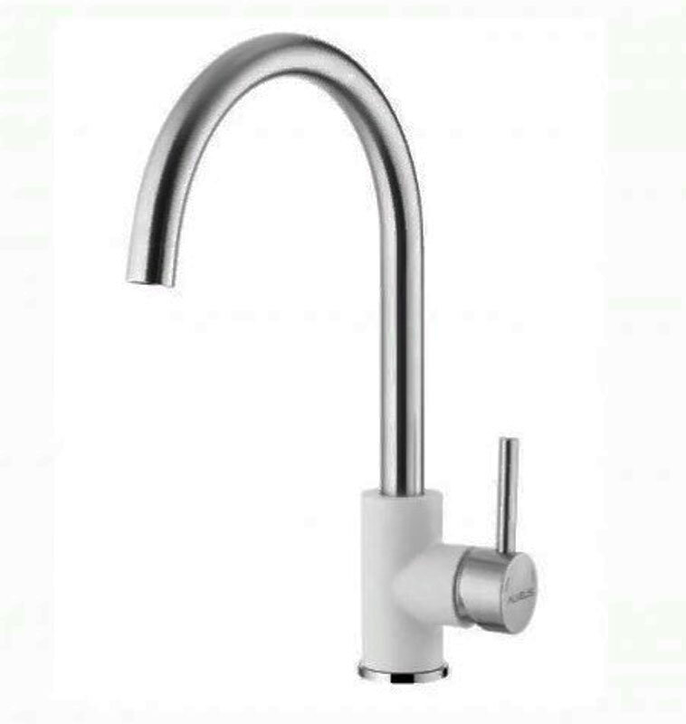 Изображение товара Смеситель для кухни Alveus Elza G11 Arctic 1129025, хром/белый