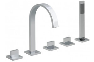 Изображение товара Смеситель на борт ванны Royal Bath Triumph RB 501 с душевой лейкой и монтажом на 5 отверстий