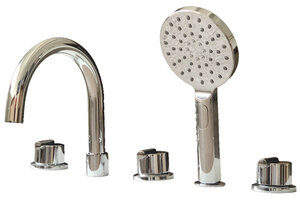 Изображение товара Смеситель на борт ванны Royal Bath Tudor RB 104 с душевой лейкой 3 режима