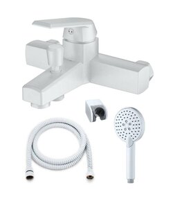 Изображение товара Полимерный смеситель OneLife для ванны и душа, белый, P02-300w