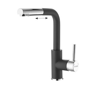 Изображение товара Смеситель для кухни Alveus Siros-P G91 Carbon 1129048 черный нержавеющая сталь